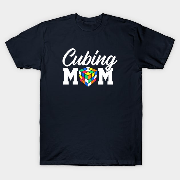 Cubing Mom - Rubik's Cube Inspired Design T-Shirt by Cool Cube Merch